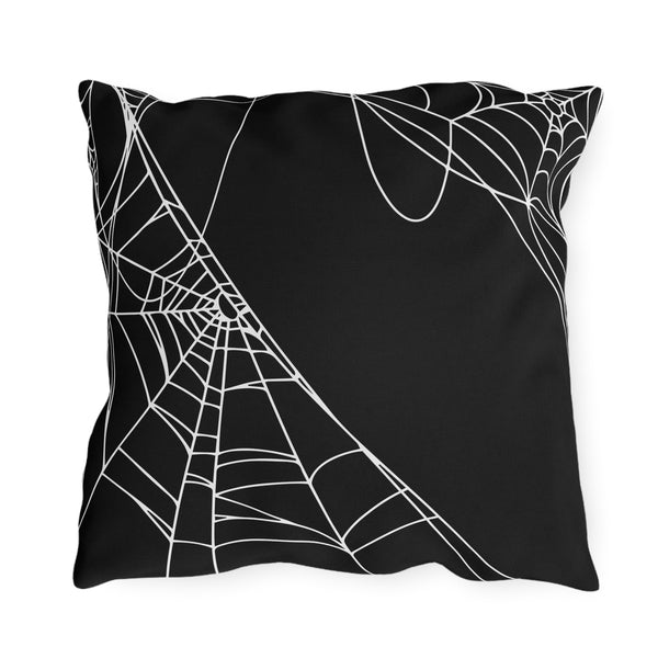 Reversible Spiderweb Halloween Indoor Outdoor Pillow