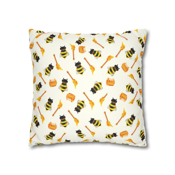 Honey Bees Spring Decor Pillow Cover