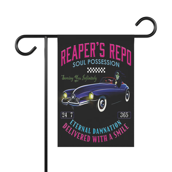 Grim Reapers Car Repo Halloween Yard Flag