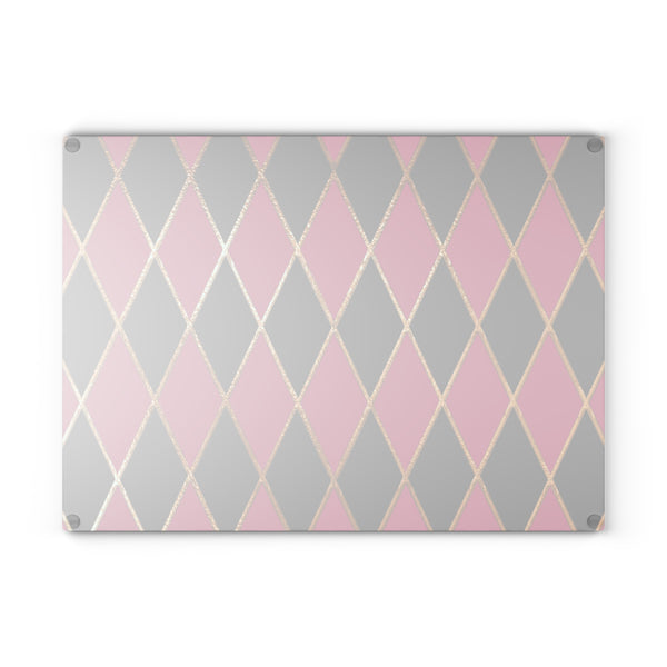 Pink and Black Diamond Modern Kitchen Cutting Board