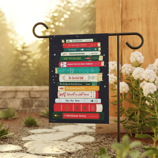 Christmas Book Flag – Durable Outdoor Yard Flag | Classic Holiday Banner