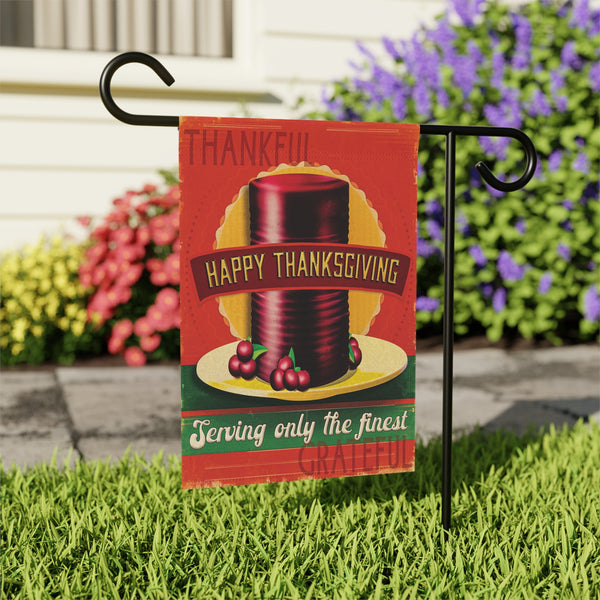 Cranberry Sauce Funny Retro Thanksgiving Yard Flag