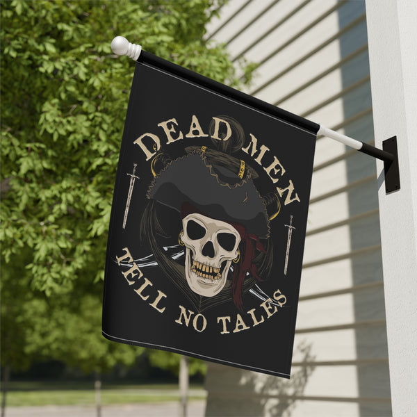 Pirate Skull Dead Men Tell No Tales Yard Flag