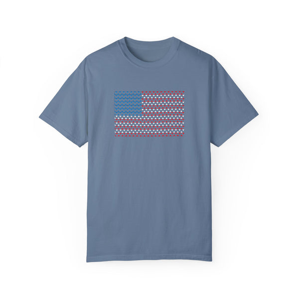 Comfort Colors© Martini Style American Flag Patriotic T-Shirt