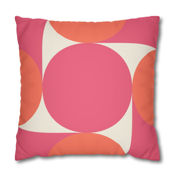 SW Paradox Palette Pink Orange Faux Suede Pillow Cover