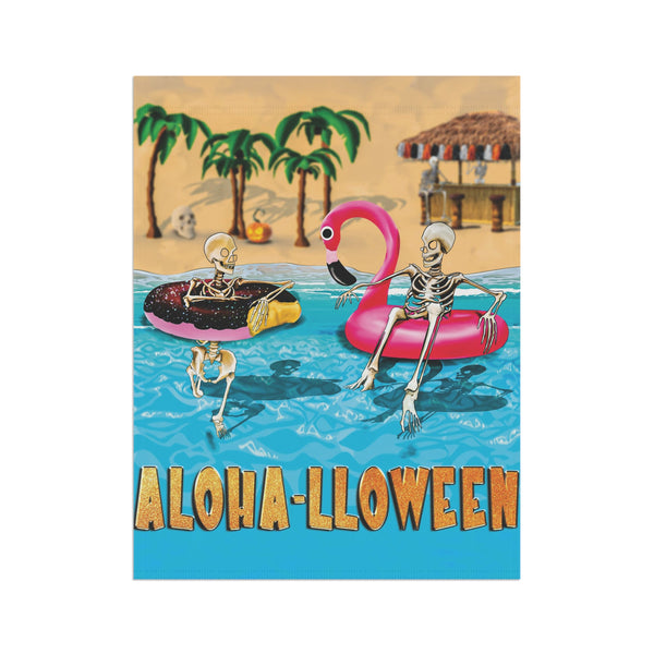 Aloha Halloween Vacation Funny Yard Flag