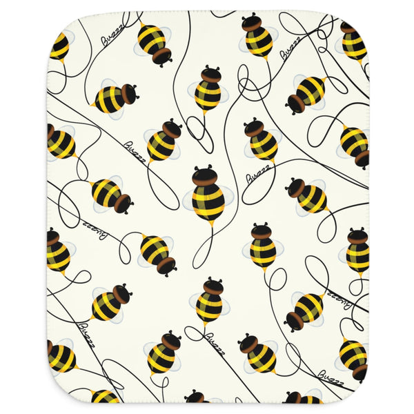 cute buzzing bees sherpa baby blanket
