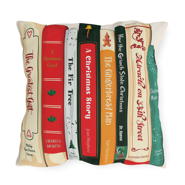 Christmas Classics Books Decor Indoor Outdoor Pillow