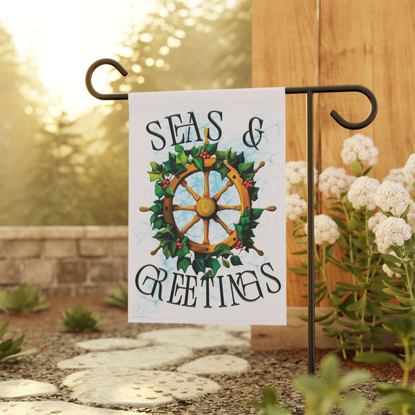 Nautical Christmas Flag Seas and Greetings Banner