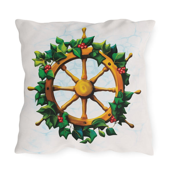Coastal Christmas Pillow Outdoor Nautical Christmas Decor