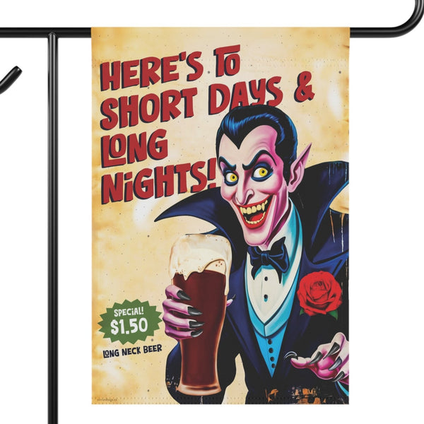 retro poster dracula beer funny Halloween yard flag