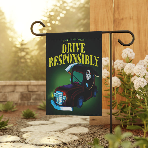 Drive Responsibly Halloween Party Yard Flag
