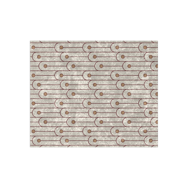 Red and White Art Deco Decorative Throw Blanket