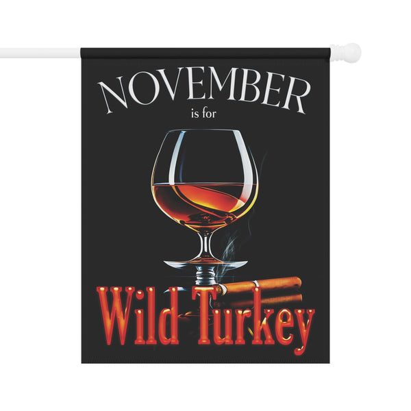 November Wild Turkey Thanksgiving Holiday Yard Flag