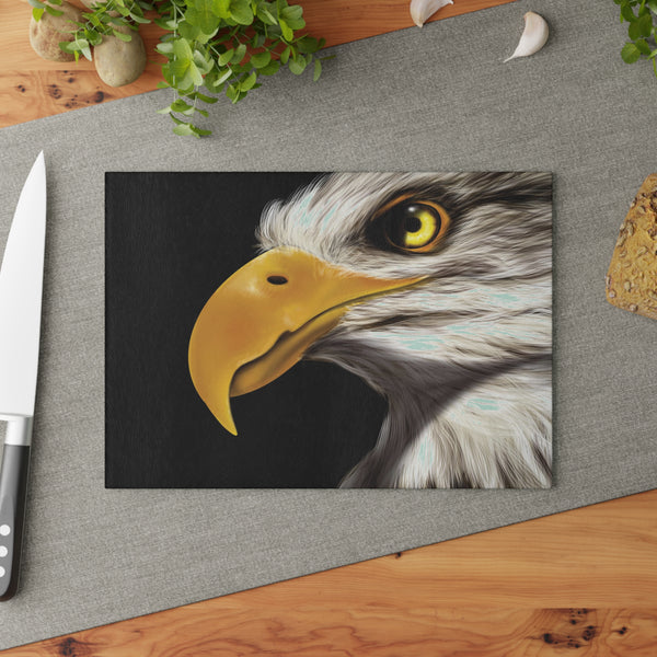 American Bald Eagle Kitchen Decor Glass Cutting Board
