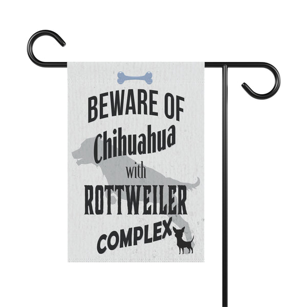Beware of Chihuahua Dog Lovers Funny Yard Flag