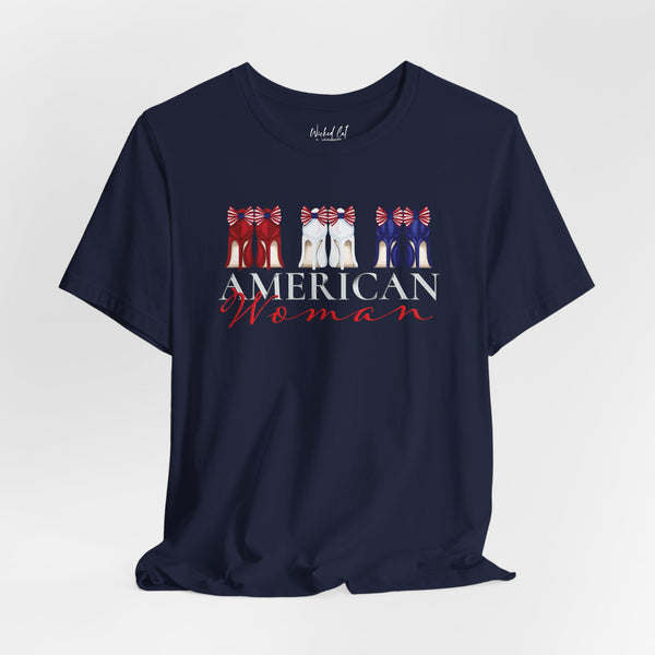 American Woman Patriotic Style Fashion T-Shirt