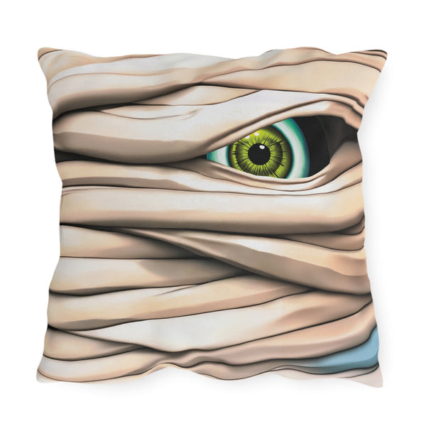 Mummy Eye Spooky Halloween Outdoor Indoor Pillow