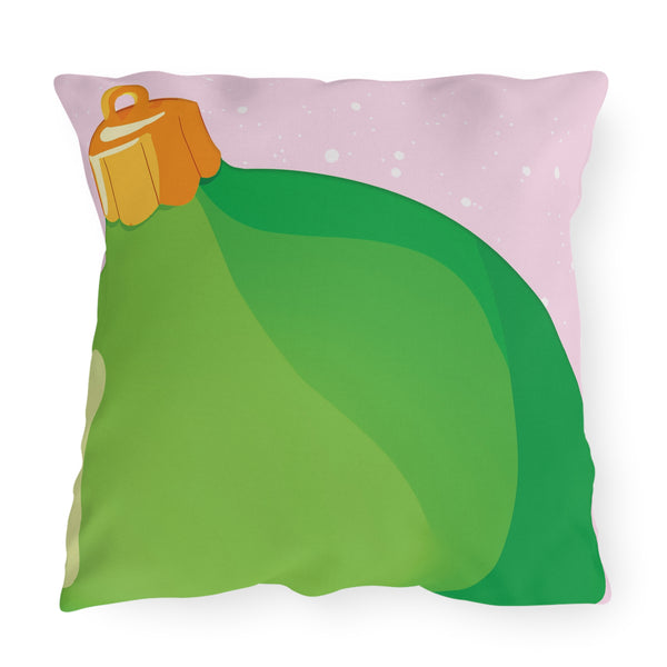 Christmas Outdoor Pillow Green Ornament Holiday Throw Pillow
