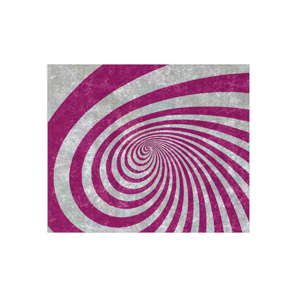 Pink and White Swirl Decorative Throw Blanket