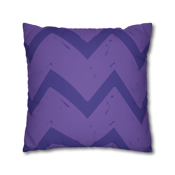 Vibrant Orange & Purple Reversible Faux Suede Pillow Cover