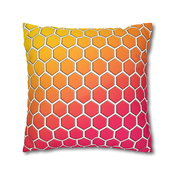 Honeycomb Rainbow Spring Soft Accent Pillow Cover