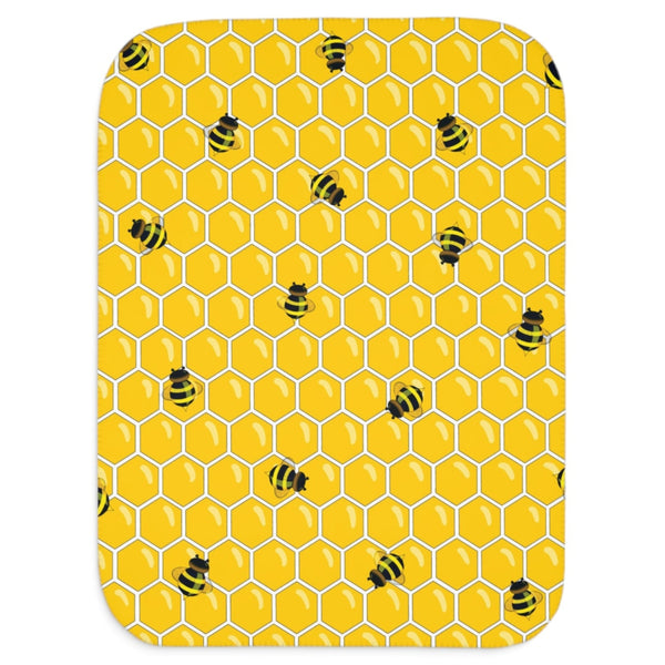 Honey Bee Baby Infant Gift Sherpa Baby Blanket