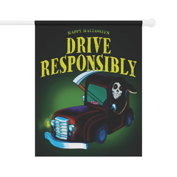 Drive Responsibly Halloween Party Yard Flag