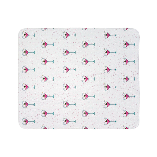 Cupids Arrow Martini Soft Sherpa Throw Blanket