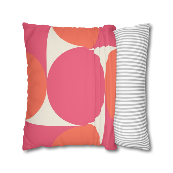 SW Paradox Palette Pink Orange Faux Suede Pillow Cover