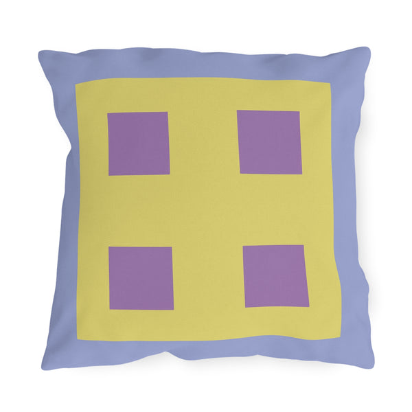Pastel Blue & Purple Indoor Outdoor Throw Pillow