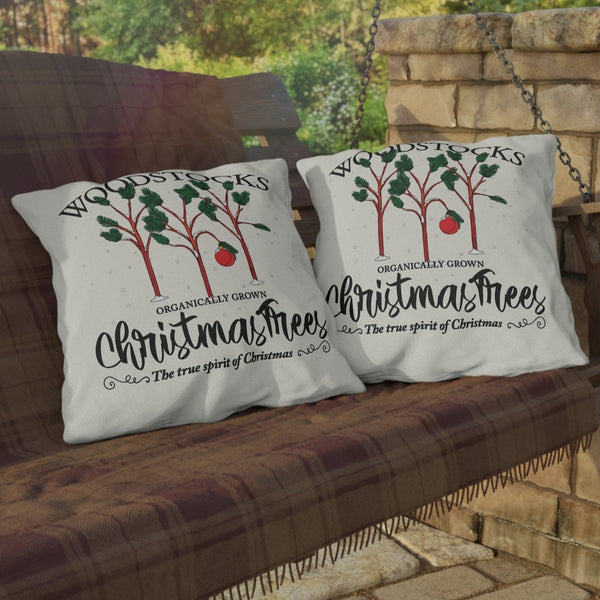 Charlie Brown Christmas Pillow Outdoor Throw Pillow