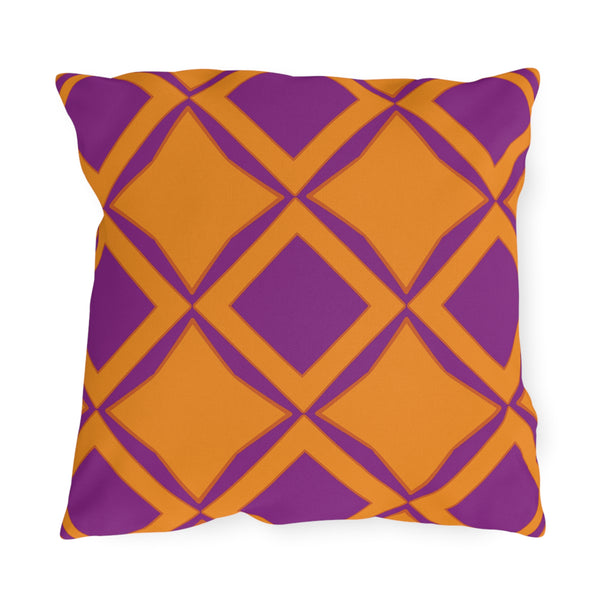 Orange & Purple Reversible Indoor Outdoor Pillow