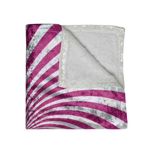 Pink and White Swirl Decorative Throw Blanket
