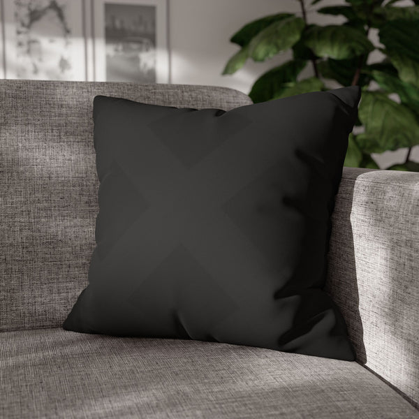 Black Chic Faux Suede Soft Pillow Cover