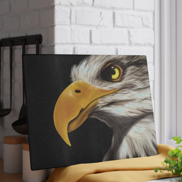 American Bald Eagle Kitchen Decor Glass Cutting Board