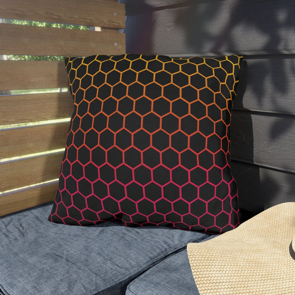 Honeycomb Rainbow Indoor Outdoor Accent Pillow Chic Spring Decor
