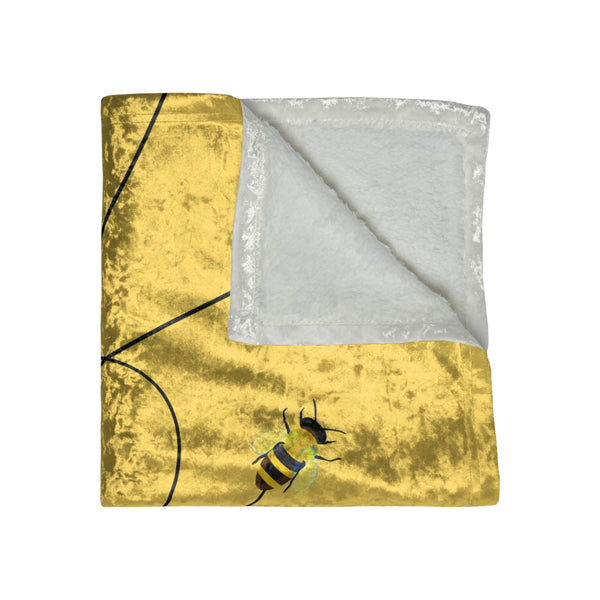 Spring Bee Yellow Decorative Throw Blanket