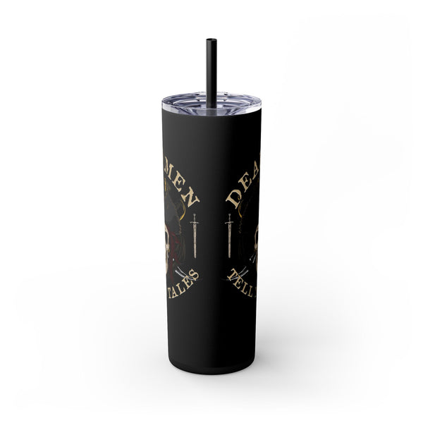 Dead Men Tell No Tales Pirate Skull Tumbler with Straw 20oz
