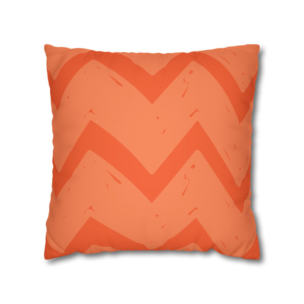 Vibrant Orange & Purple Reversible Faux Suede Pillow Cover