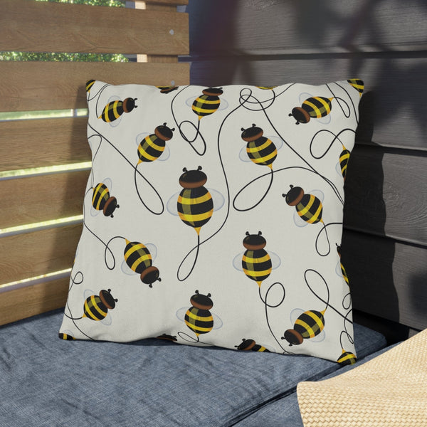 Buzzing Bees Indoor Outdoor Spring Accent Pillow