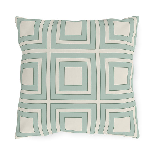 Light Green Ivory Modern Indoor Outdoor Throw Pillow