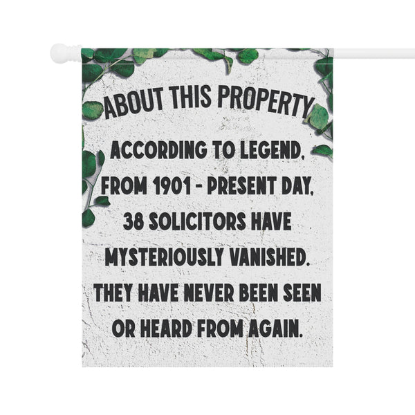 No Soliciting Sarcastic Warning Funny Yard Flag