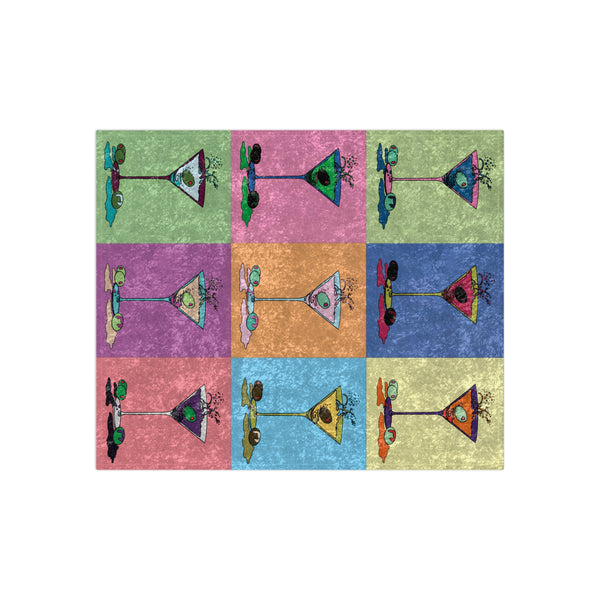 Pop Art Martini Home Gift Decorative Throw Blanket