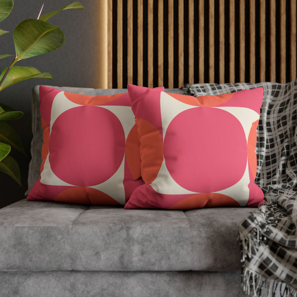 SW Paradox Palette Pink Orange Faux Suede Pillow Cover
