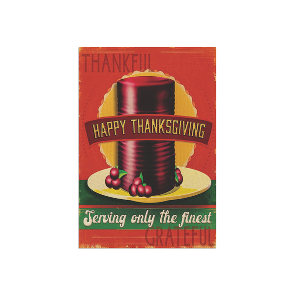 Cranberry Sauce Funny Retro Thanksgiving Yard Flag