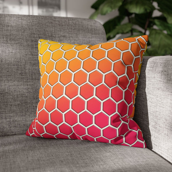Honeycomb Rainbow Spring Soft Accent Pillow Cover
