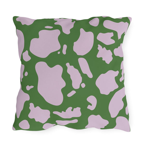 Lilac and Green Animal Indoor Outdoor Throw Pillow