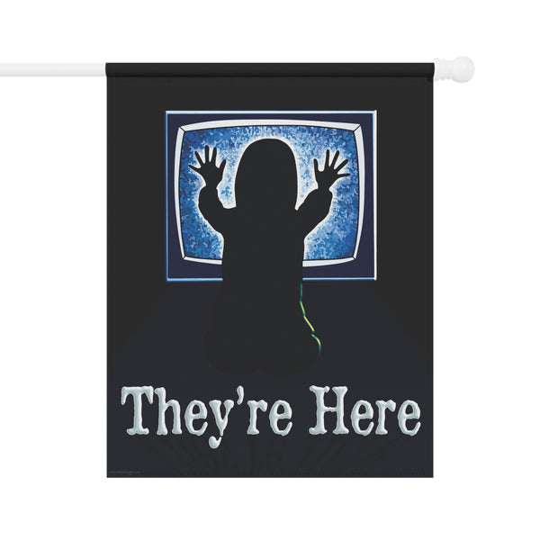 Poltergeist They're Here Halloween Yard Flag