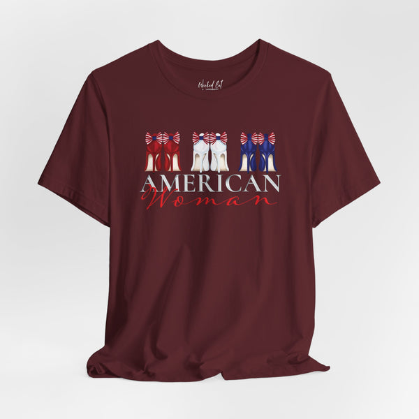 American Woman Patriotic Style Fashion T-Shirt